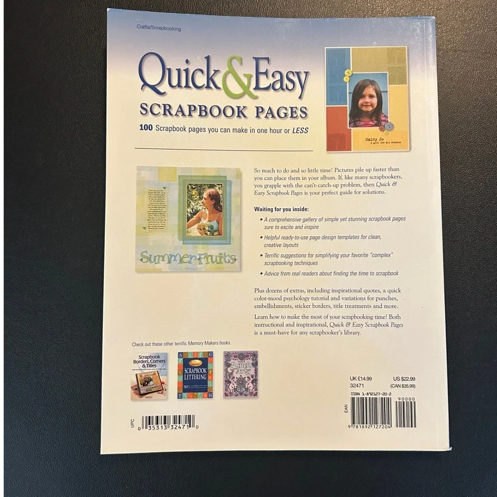 Memory Makers Quick & Easy Scrapbook Pages 100 Layout Designs Book 1892127202